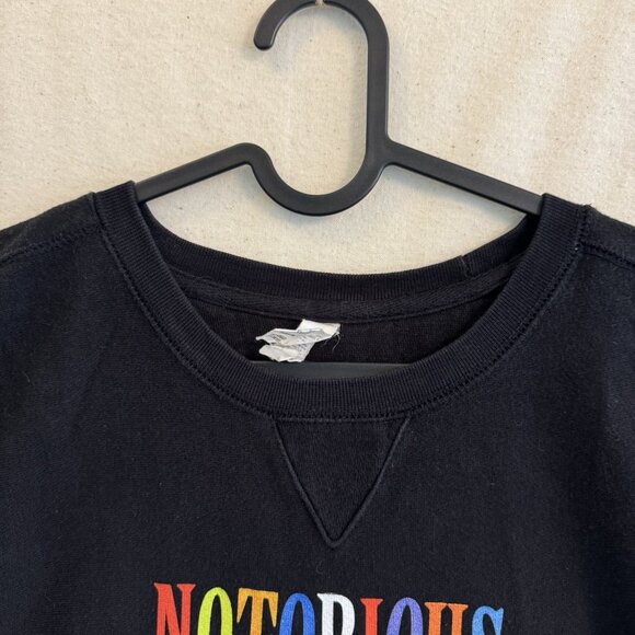 Notorious B.I.G Biggie L Black Hoody Pullover Sweater Rap Top Jumper - Picture 3 of 9